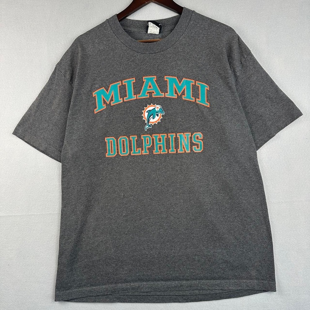 Miami Dolphins NFL Football Grey Team Apparel Tee Shirt XL